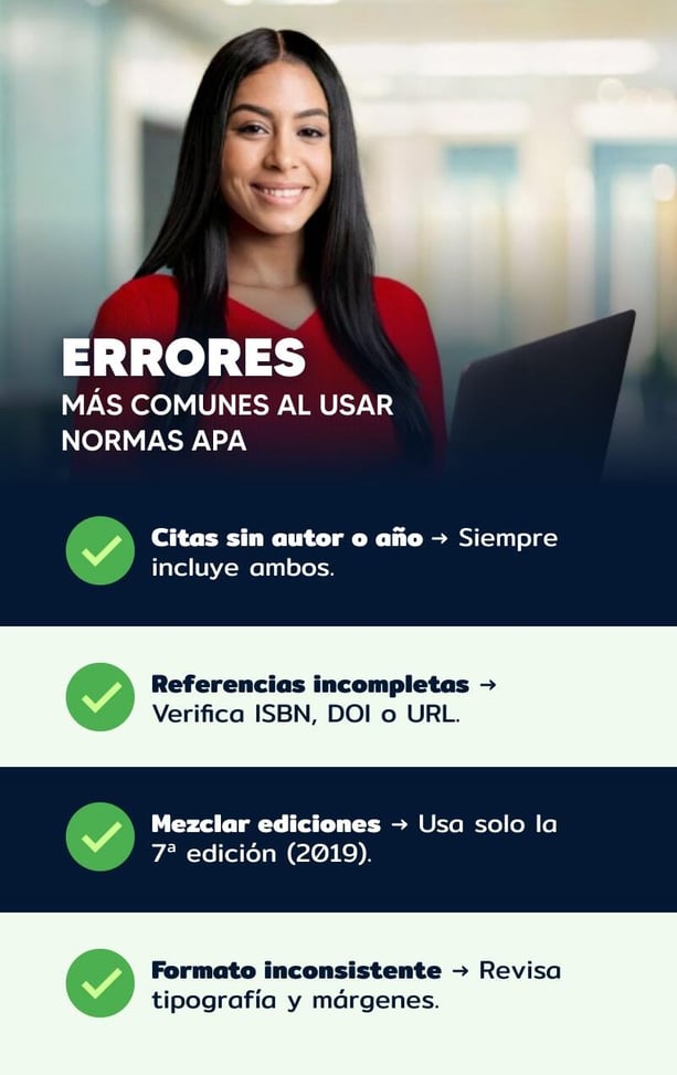 Errores más comunes de las normas APA